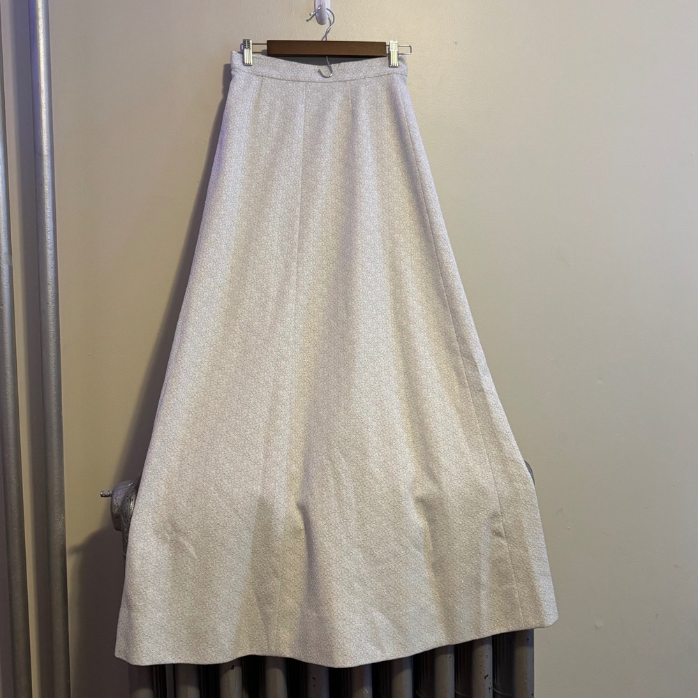 Vintage Whimsical Winter Wonderland White Maxi Skirt Women's Winter Fairy Formal